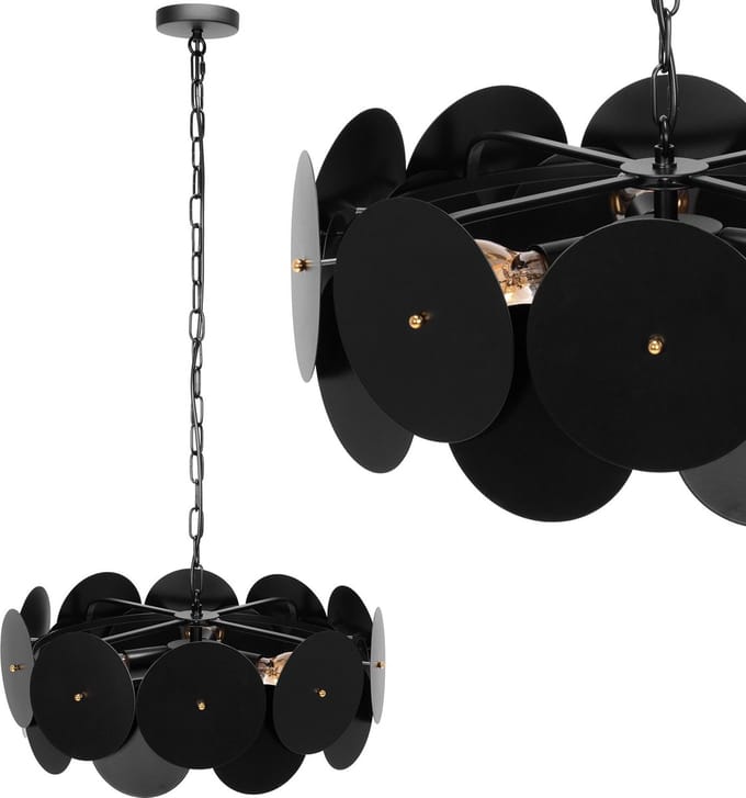 Toolight App1307-Cp Hanglamp Zwart 18X50X18Cm