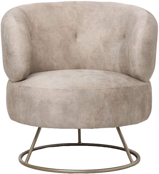 PTMD - Fauteuil Carice - Beige - 78x78x79cm