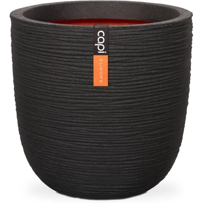 CAPI EUROPE Bloempot bol RIB NL - 43x41 cm - Zwart