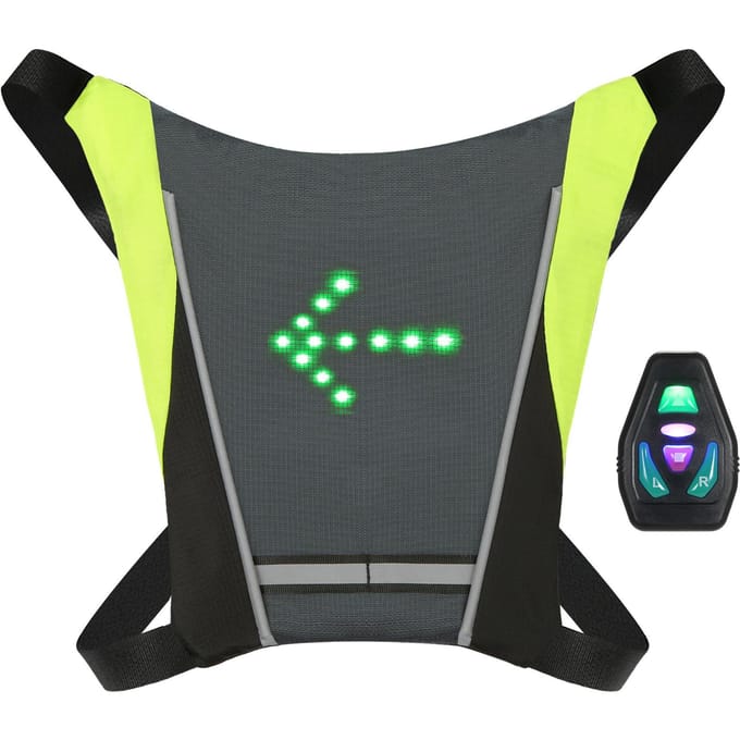LED Richtingaanwijzer Fietspakket USB Oplaadbaar Reflecterend Vest Rugzak met Richtingaanwijzer Veiligheid