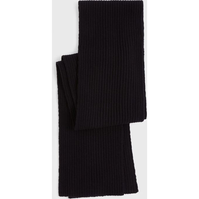 John Varvatos Merino Blend Knit 2x2 Rib Midnight Größe: OS | Schals Outlet | Herren