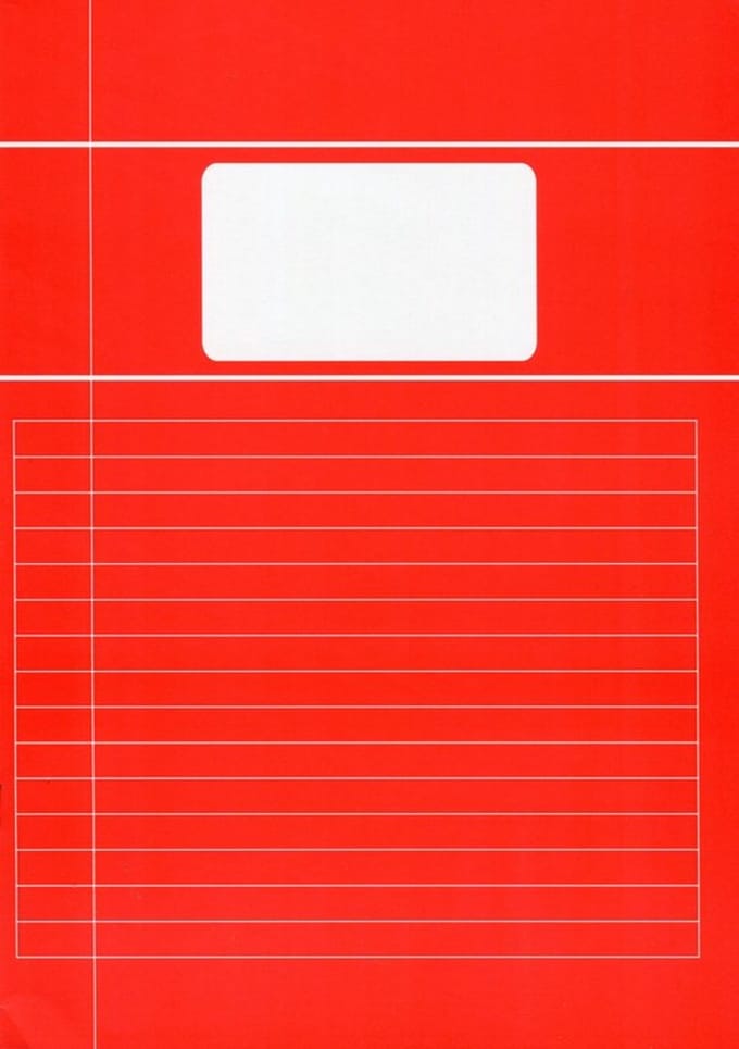 Benza - Basic Schriften Lijn A4 - Rood - 5 stuks