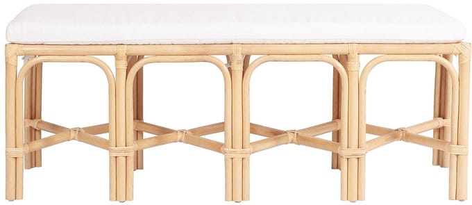 Vente-unique Rotan bank - Kleur: Naturel - LUMANIO