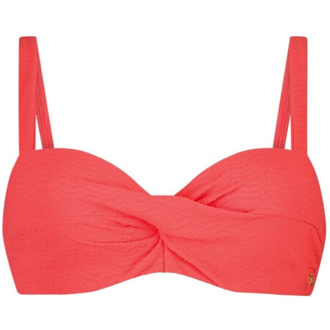 Ten Cate twisted bikini top sunset neon voor Dames | Maat 38E (75E)