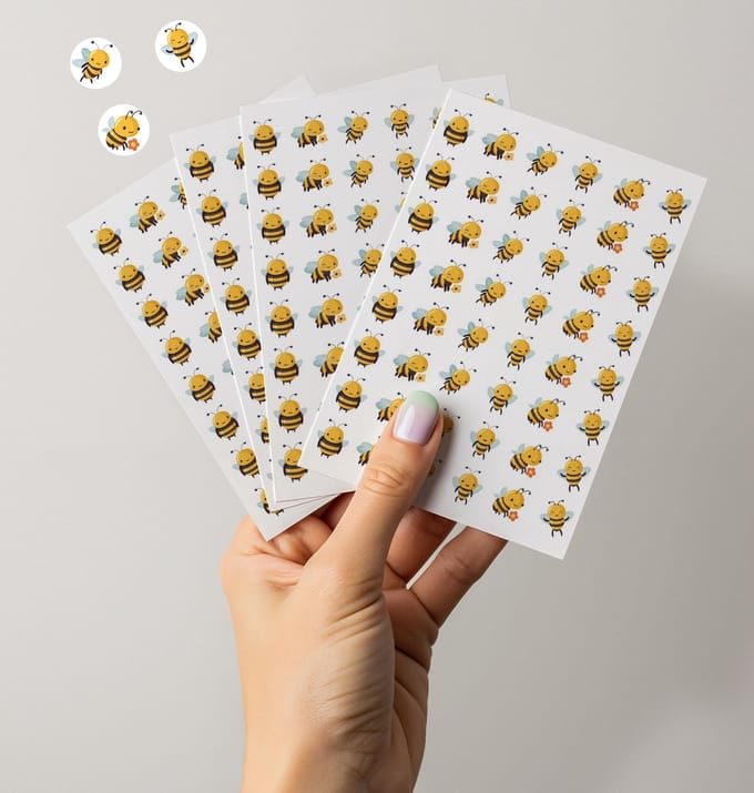 Bloemetjes & Bijtjes Stickers – 192 Stickers – 4 Stickervellen