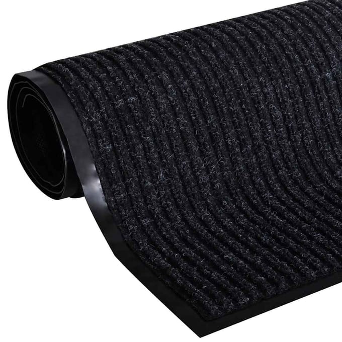 vidaXL - Deurmat - 90x150 - cm - PVC - zwart