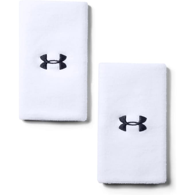 Under Armour 6'' Performance WB-WHT Unisex Zweetband - Wit - Zwart