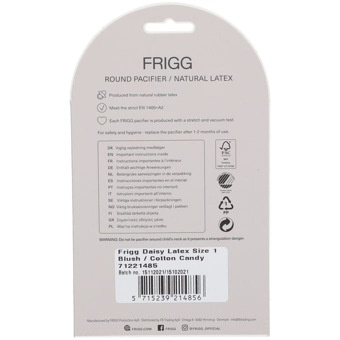 Frigg Daisy Fopspeen - 0-6 mnd (2 stuks) - Blooming Blush/Cotton