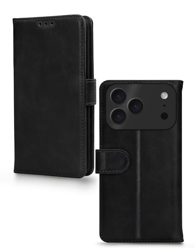 Mobilize Premium Gelly Wallet Book Case - Geschik voor Apple iPhone 17 Pro Max - Black