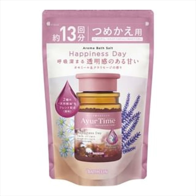 BATHCLIN - Ayur Time Aroma Bath Salt Happiness Day 520g Refill