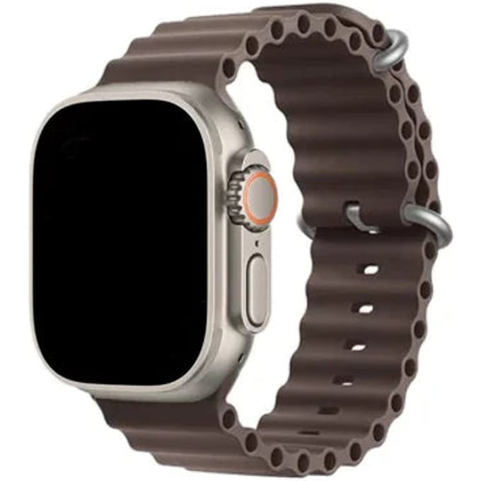 2+1 | Apple Watch Bandje Ocean - Siliconen - Kust Grijs
