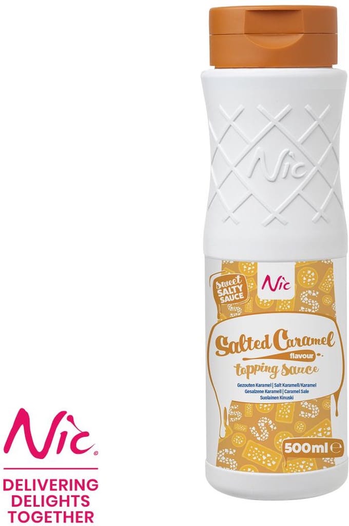 NIC Nederland Gezouten karamel topping, fles 500 ml