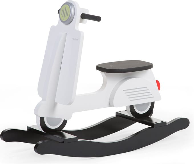 Schommel Scooter - MDF - Zwart Wit