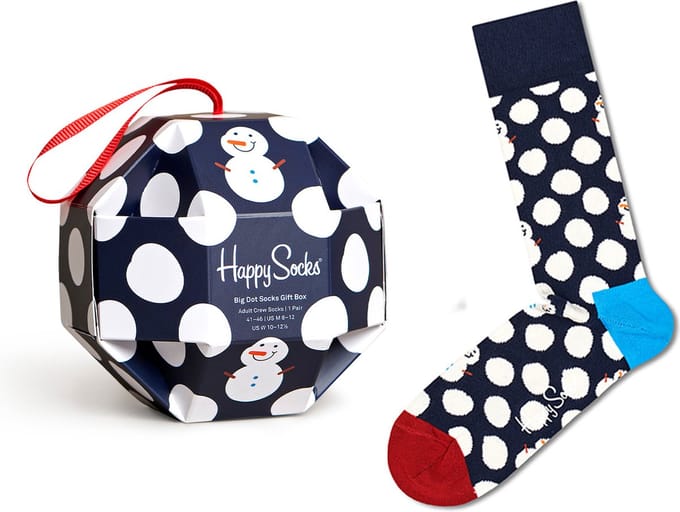 Happy Socks - Sokken - 1-Pack Big Dot Snowman Gift Box - Maat 41-46