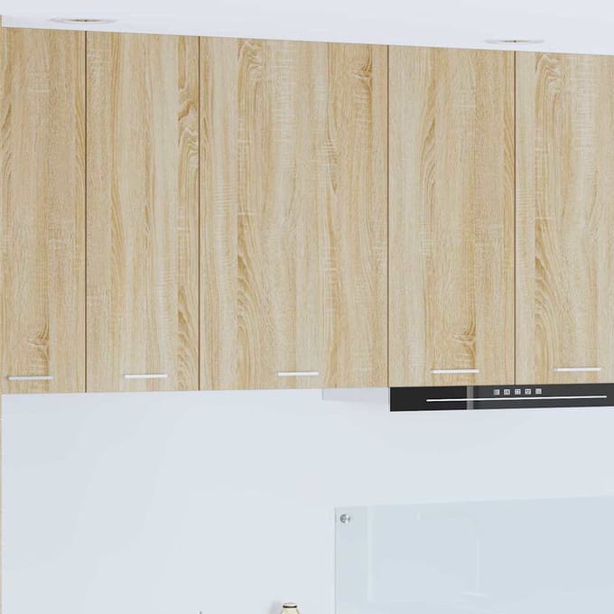vidaXL - Hangkast - Sonoma - eiken - en - wit - 50 - x - 31 - x - 80 - cm - Bewerkt - hout