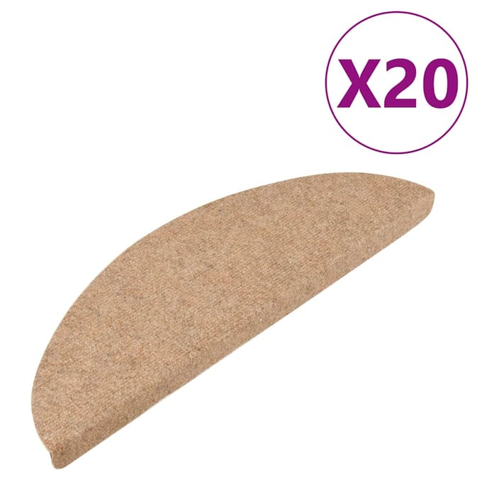 vidaXL - Trapmatten - zelfklevend - 20 - st - 56x17x3 - cm - beige