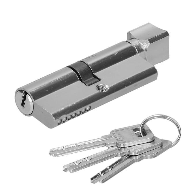 Binnensleutelcilinder Aluminium-IJzerlegering Deurslotkern voor Deurdikte van 3550mm gray