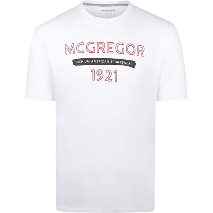 McGregor T- Shirt 1921 White Taglia: S | T-shirt stampate Outlet | Uomo | Bianco