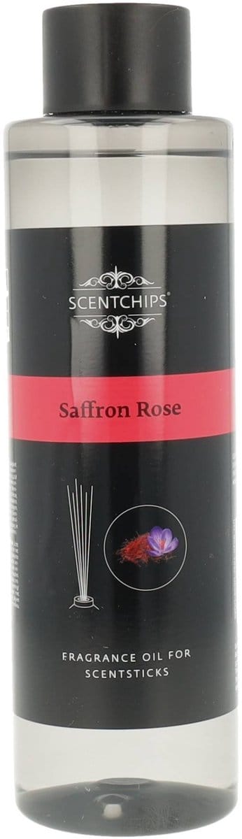 Scentchips® Geurstokjes Navulling - Saffron Rose - Geurverspreider - Luchtverfrisser - Huisparfum - 400ml