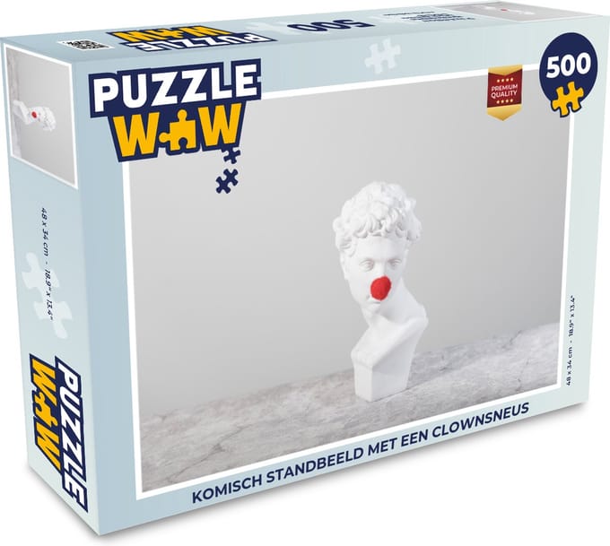 Puzzel Komisch standbeeld met een clownsneus - Legpuzzel - Puzzel 500 stukjes