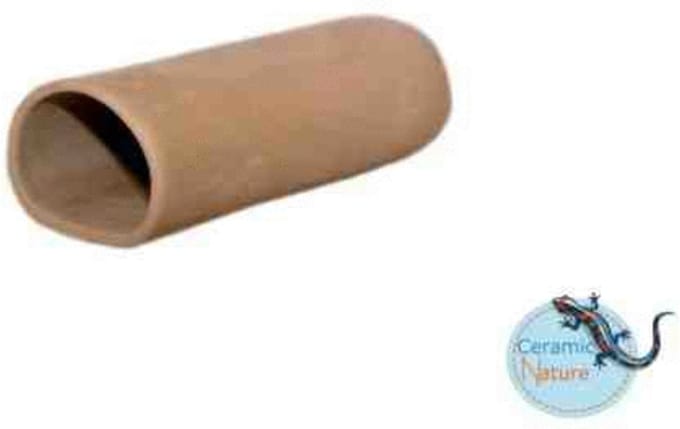 Ceramicnature Leghol Rond - Aquarium - Ornament - 9.5x4x3 cm Bruin S