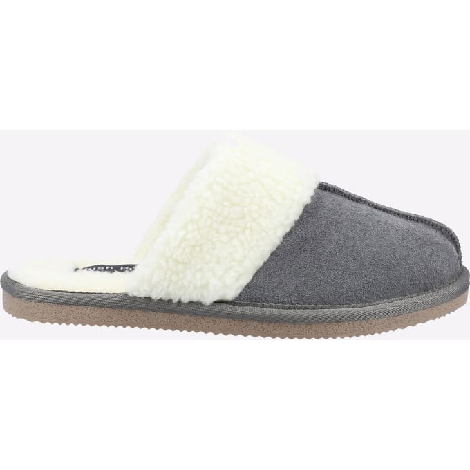 Hush Puppies Arianna Suede Dames Grijze Pantoffels