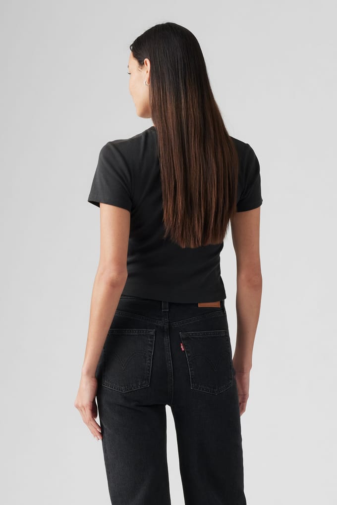 Levi's Gr Essential Sporty Tee Mini Flag Black Taglia: S | Maglie Sportivi Outlet | Donna | Nero