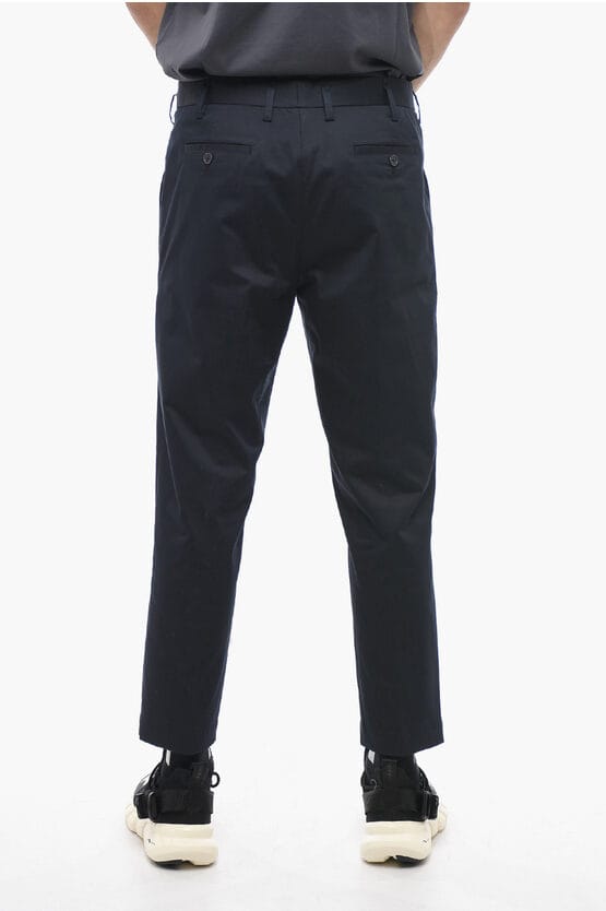 Slim Fit JAMIE-broek met riemlussen in blauw