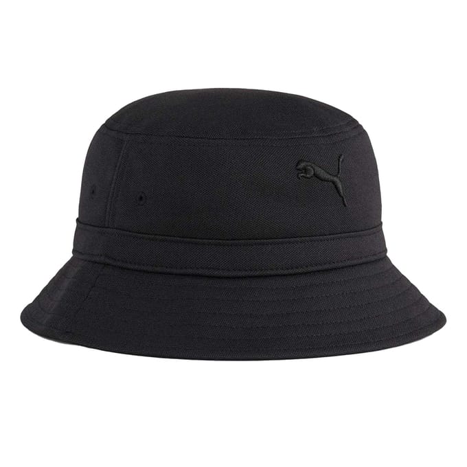 Puma Essentiële Embleem Emmer Hoed (Zwart)