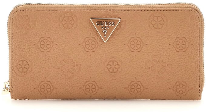 GUESS Portemonnee Cresidia SLG Zip Around Wallet Beige Lichtbruin