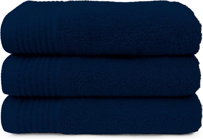 The One Voordeel Maxi Badlakens Navy 3 stuks 100x180cm