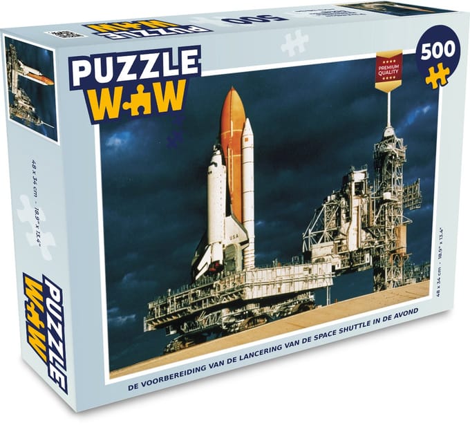 Puzzel De voorbereiding van de lancering van de Space shuttle in de avond - Legpuzzel - Puzzel 500 stukjes