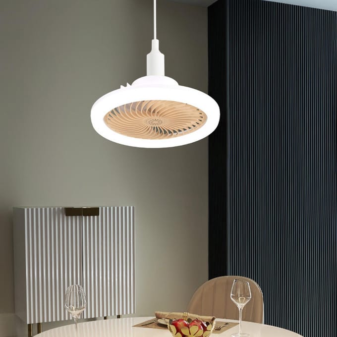 Intelligente afstandsbediening LED grote windventilator licht E27 schroef dimbaar slaapkamer aromatherapie geel