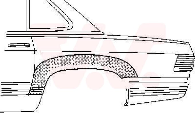 Van Wezel - ACHTER SCHERM VOOR MERCEDES BENZ SL-CLASS C107 1971-1989 ARC554583VWAN
