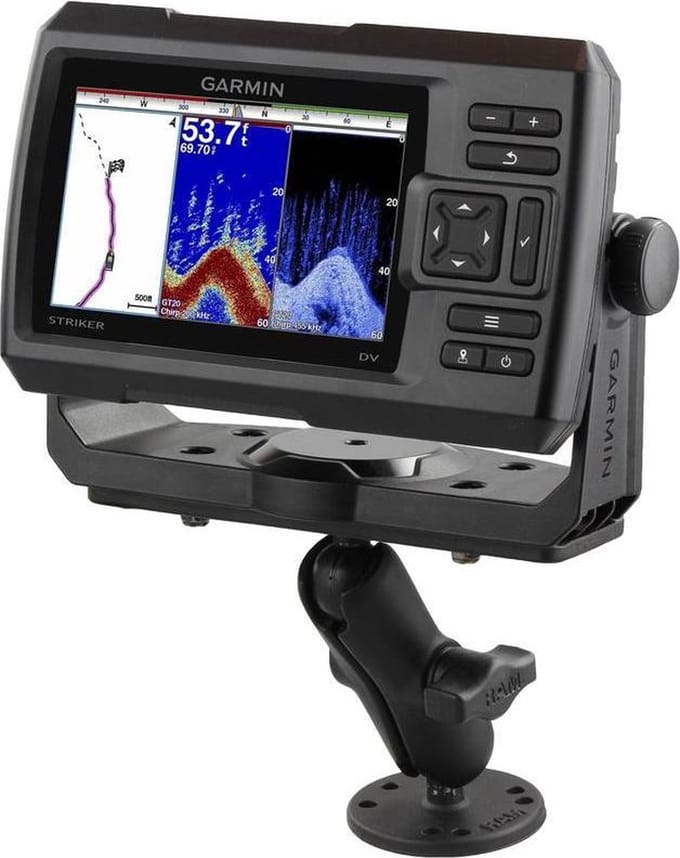 RAM Mount Maritieme Electronica Montageset met Ronde Basis en B-Kogel