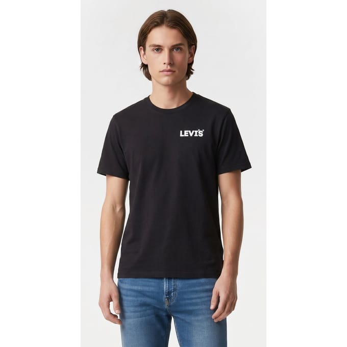 Levi's Relaxed Fit Graphic T-shirt Maat: L | Basic T-Shirts Outlet | Heren | Zwart