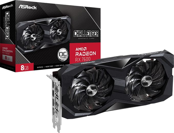 ASRock Radeon RX 7600 Challenger OC - 8GB GDDR6 RAM - Grafische kaarten