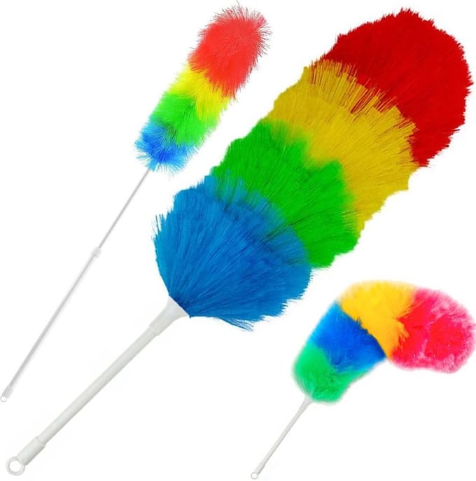 Plumeau - Telescopic Duster - 80 tot 105 cm - regenboog
