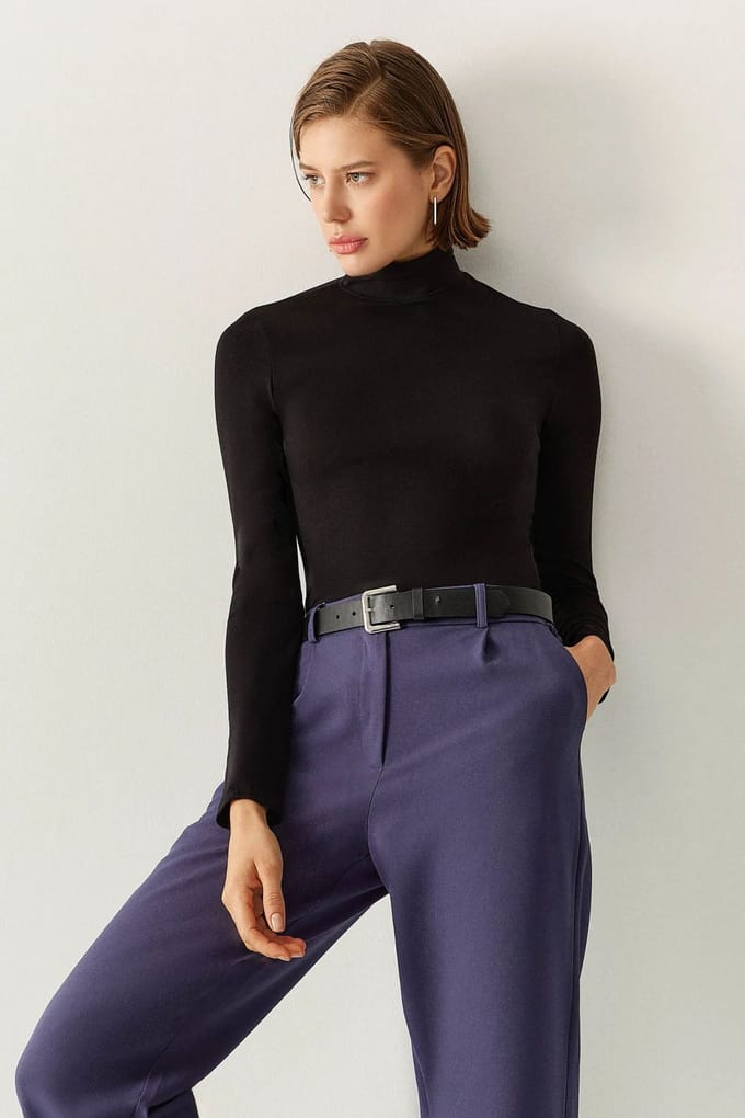 Basis Hoge Hals Top