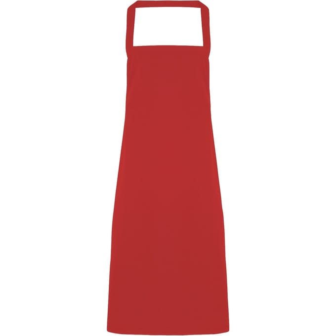 Premier Dames/Dames Slim Apron (geen Zak) / Werkkleding (Pakket van 2) (Rood)