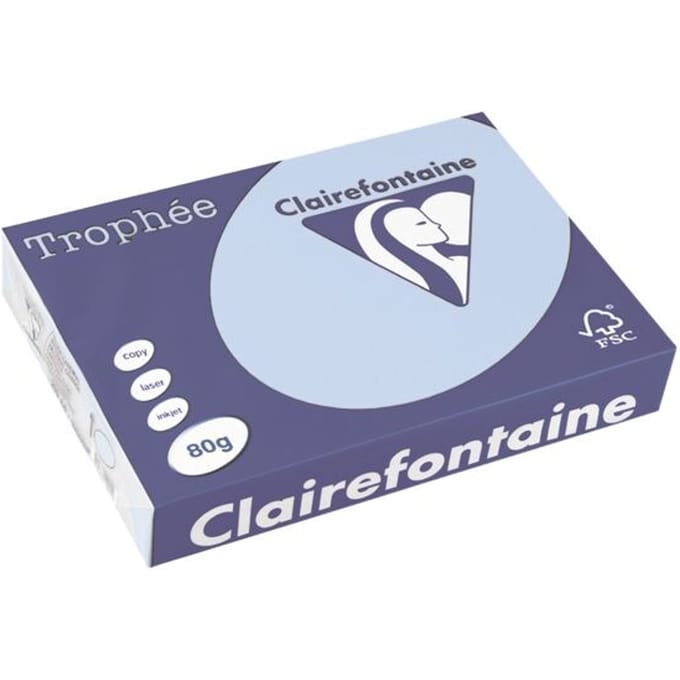 Clairefontaine Trophée gekleurd papier, A4, 80 g, 500 vel, blauw