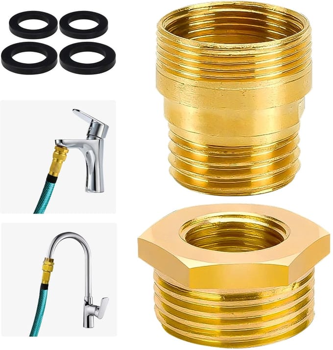 Dailygoods - Messing Kraanadapter M24 naar M22 voor Keuken en Badkamer