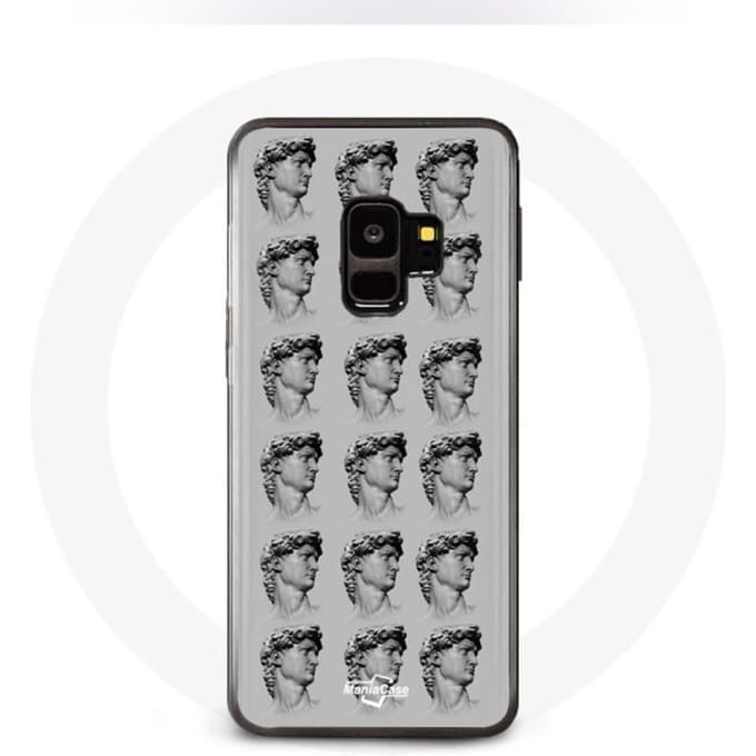 Hoesje - Samsung - Galaxy S9 - Flexibel - Standbeeld - Grijs grijs