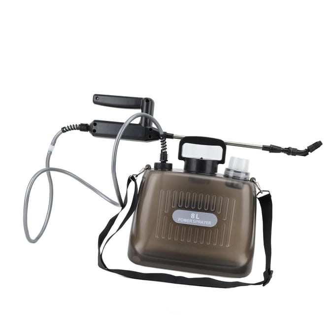 2,1 gallon batterij-aangedreven sproeier 2000 mAh batterij elektrische sproeier USB oplaadbaar potable tuin grijs