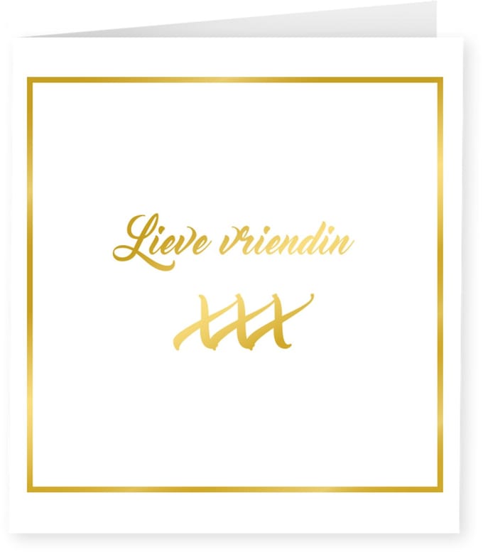 Gold white cards - Vriendin