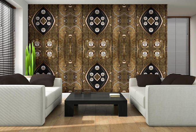 Luxury Pattern Pearls Photo Wallcovering