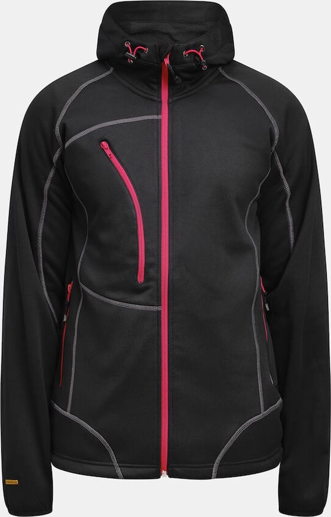 Jobman 5152 Hoodie 65515253 - Zwart/Rood - L