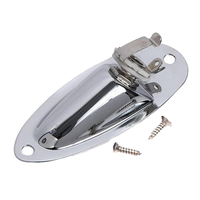 6,35 mm elektrische gitaar/bas-pickup-jack draagbaar zilver
