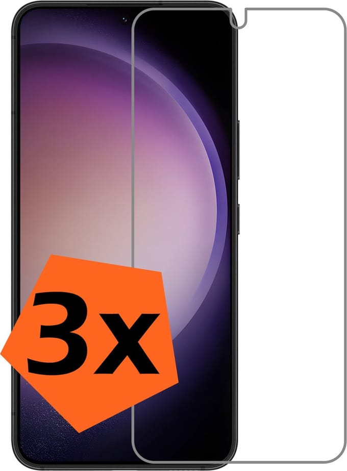Screenprotector - 3 Stuks - Geschikt voor Samsung Galaxy S23 Plus - Extra Sterk - Gehard Glas - Beschermglas - Tempered Glass - Screen Protector