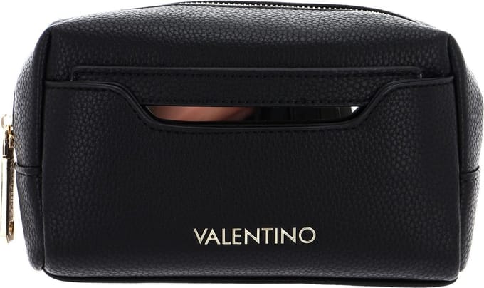 VALENTINO Toilettas Ring Re Soft Cosmetic Case Nero Zwart